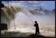 A fisherman in the Central Highlands of Vietnam