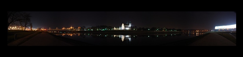 Na Skałce - nocna panorama