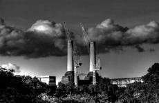 Battersea power station b&w