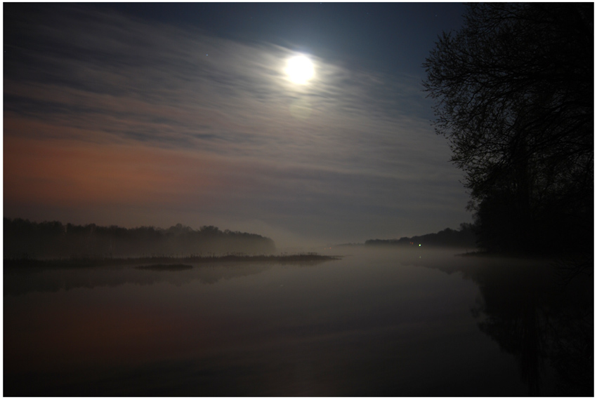 nocą nad Narwią