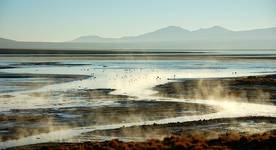 gorące źródła na Salar de Uyuni