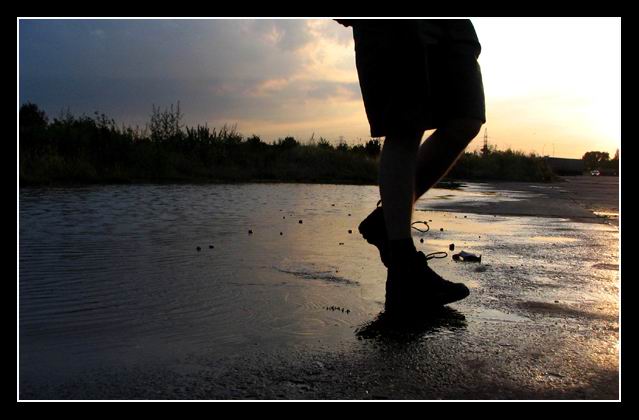 walking after rain