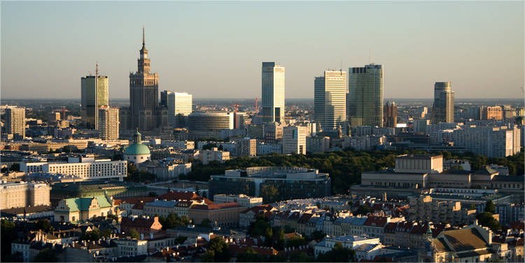 Warszawa from the sky.