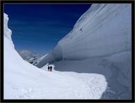 zejscie z drogi tre monte - seraki na m.blanc du tacul NW