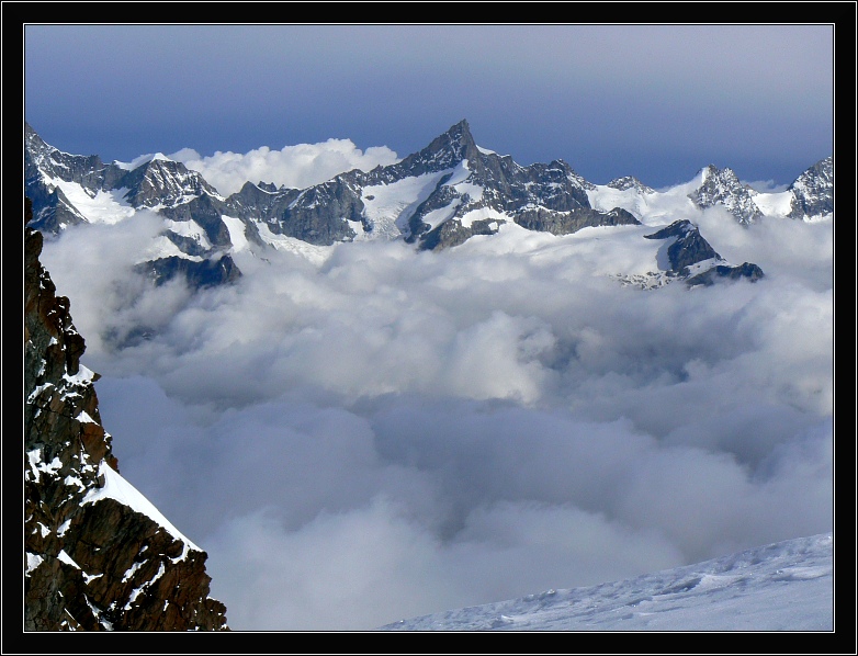 widok z Roccia Nera na Zinalrothorn