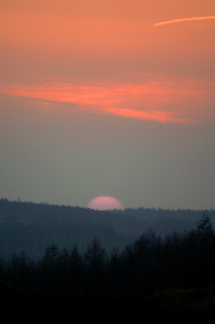 pastelowy zachód słońca