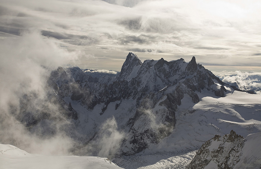 Grandes Jorasses i Dent du Geant