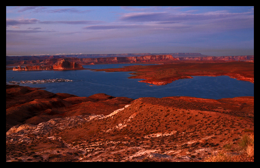 Zachód słońca nad Lake Powell