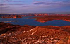 Zachód słońca nad Lake Powell