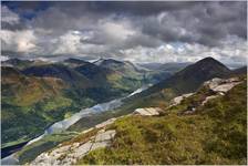 Widok na Loch Leven. Szkocja.