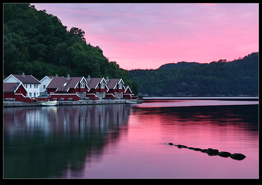 Norwegia, zachód nad zatoką