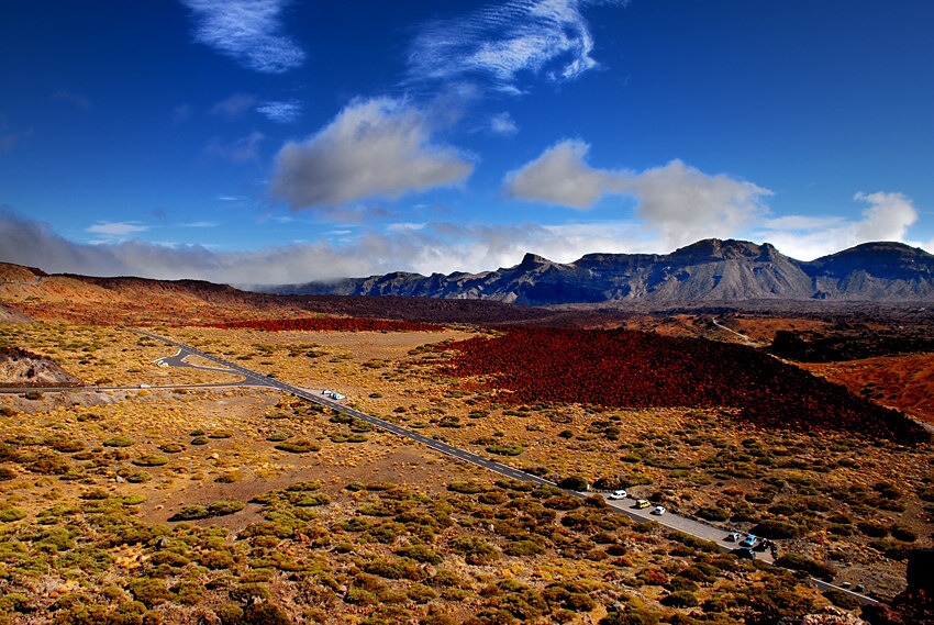 widok z wulkanu teide