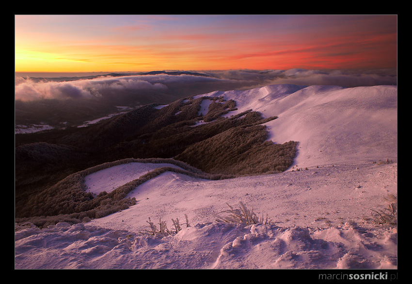 Bieszczady po zachodzie słońca...