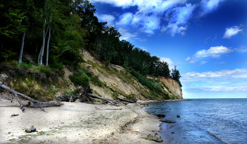 na plaży