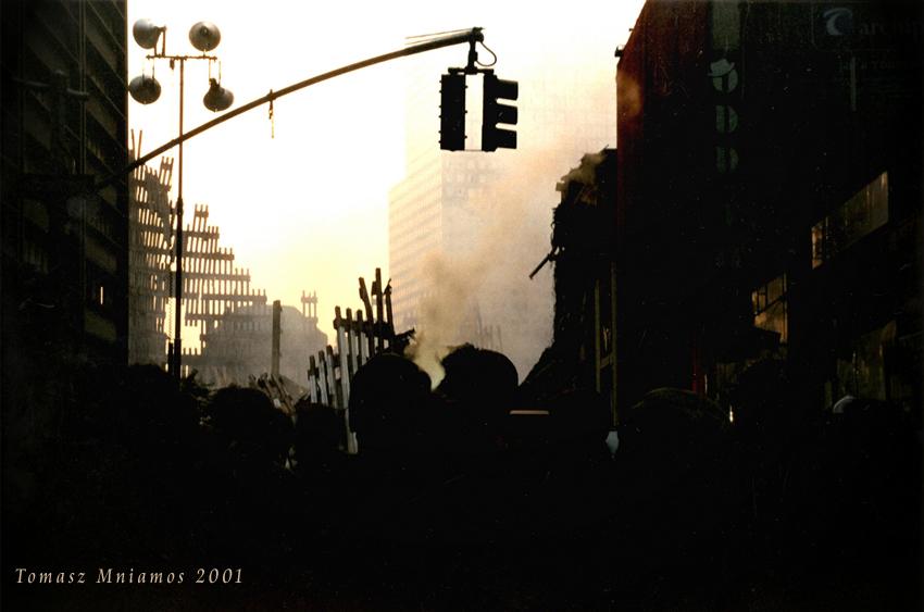 WTC in flames