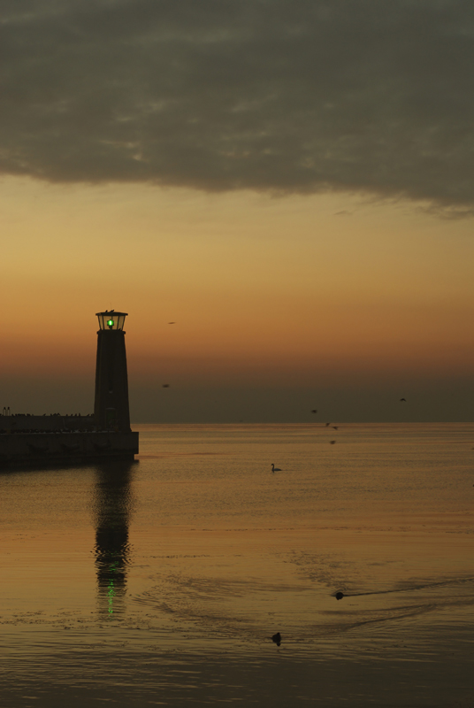 Gdynia , przed wschodem słońca