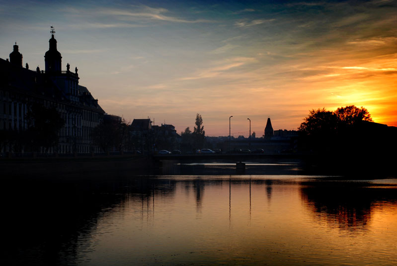 zachód nad uniwersytetem - Wrocław