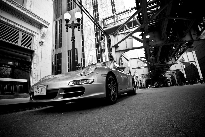 porsche B&W