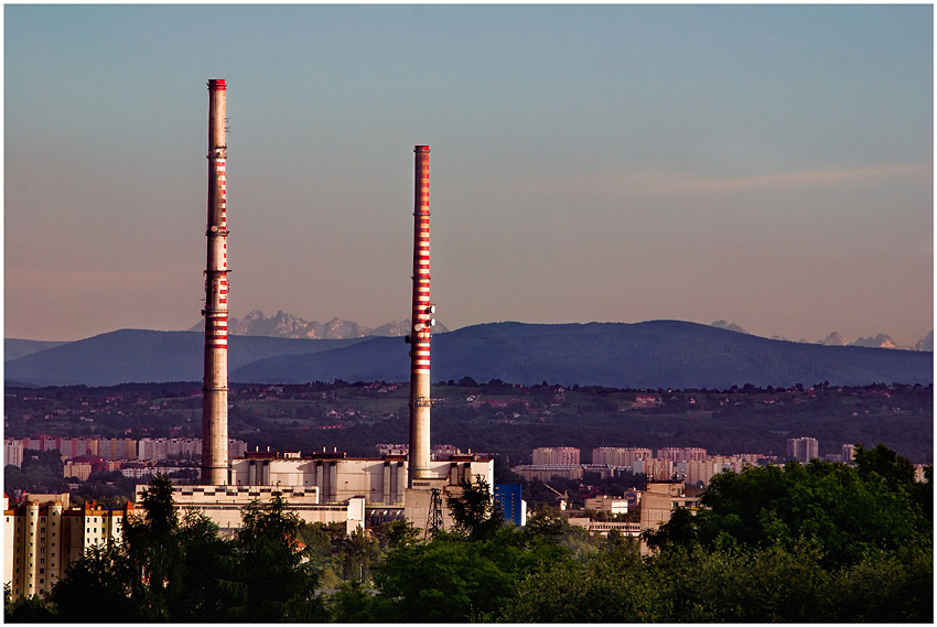 Krakowska elektro ciepłownia i Tatry