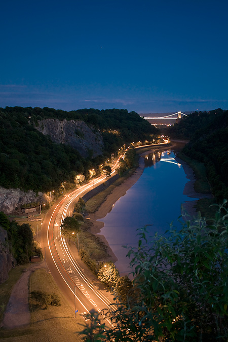 Avon Gorge i Clifton Suspension Bridge