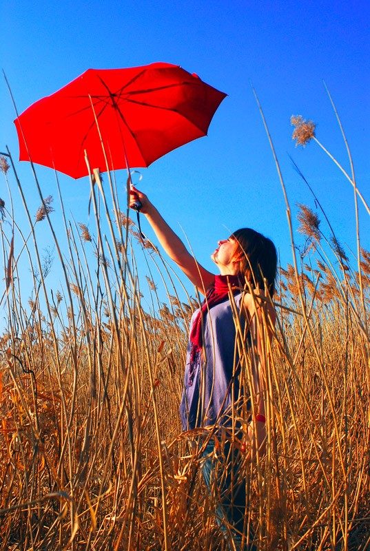 red umbrella