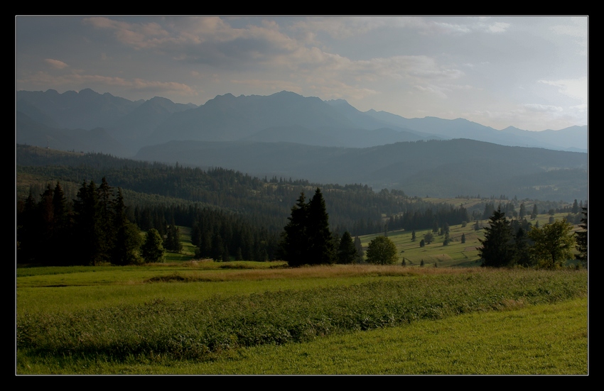 Okolice Jurgowa - panorama Tatr