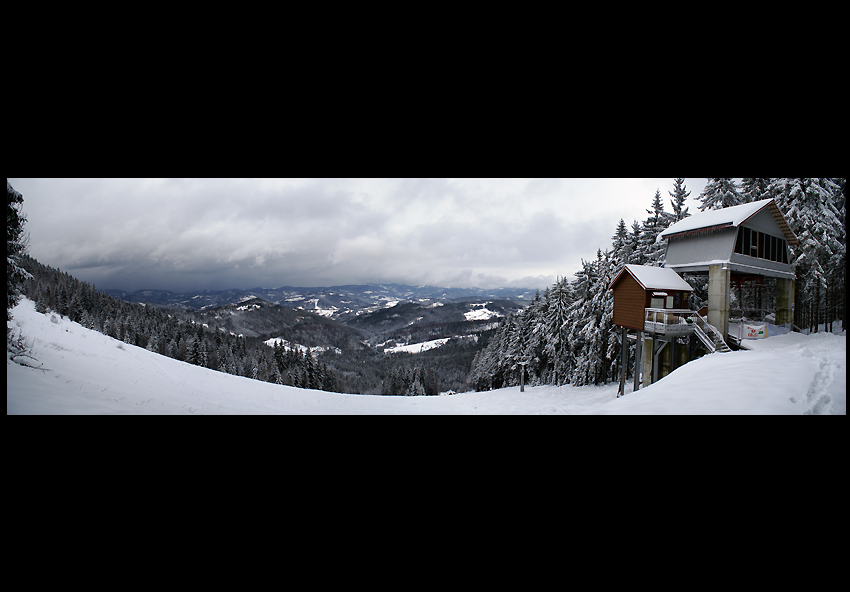 beskid - panorama ze stożka wielkiego