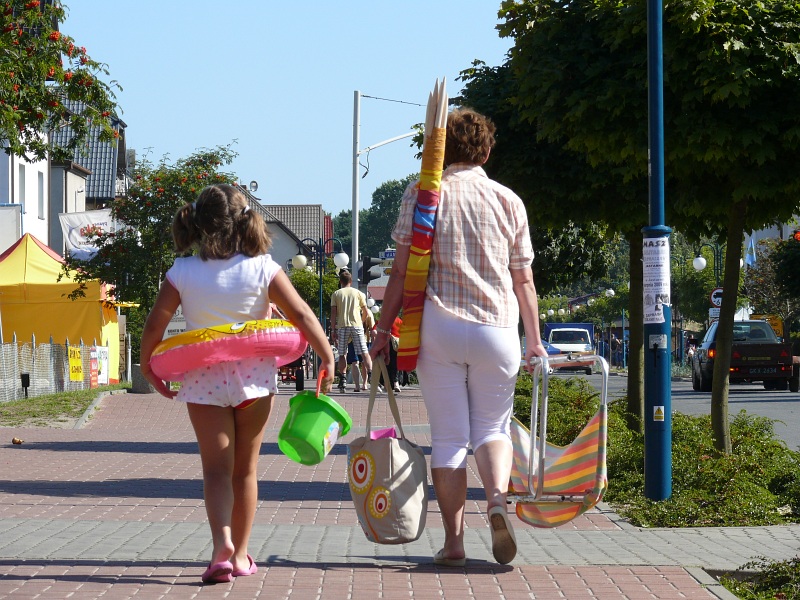 na plażę...