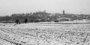 panorama w śniegu