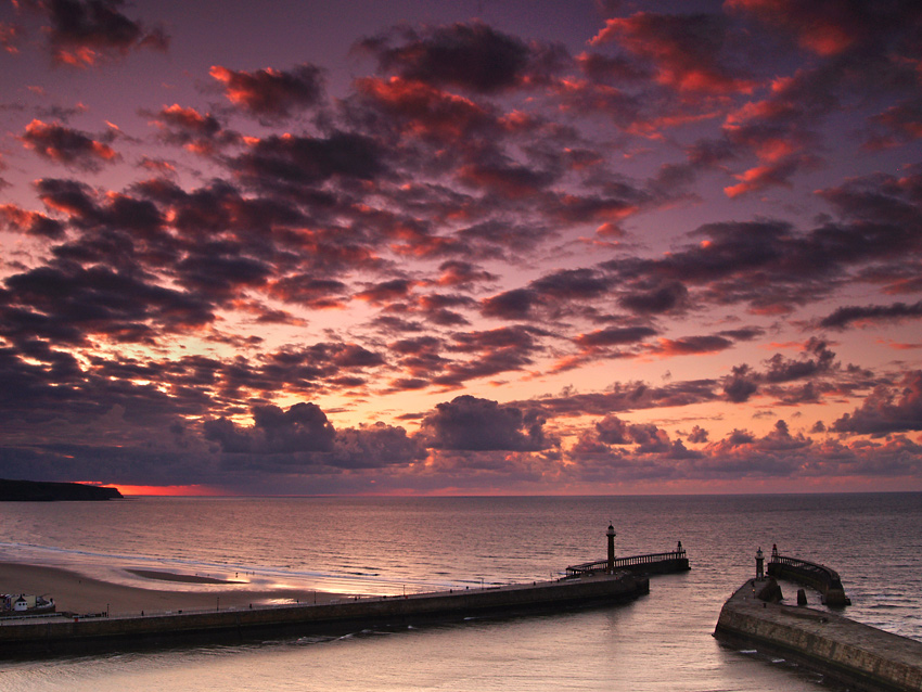 Sunset at Whitby