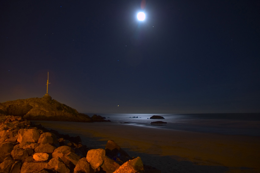 Beach by night