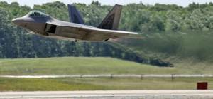 F-22 Raptor take off