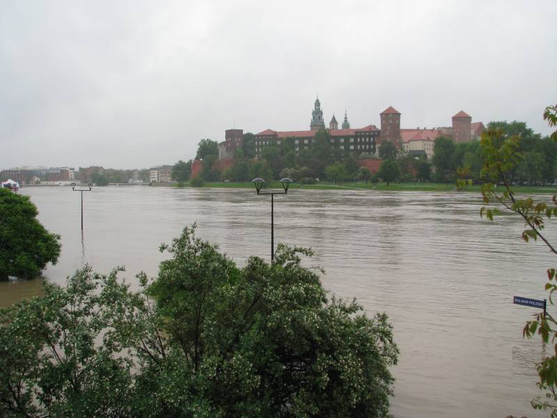 Widok na Wawel około 18:00