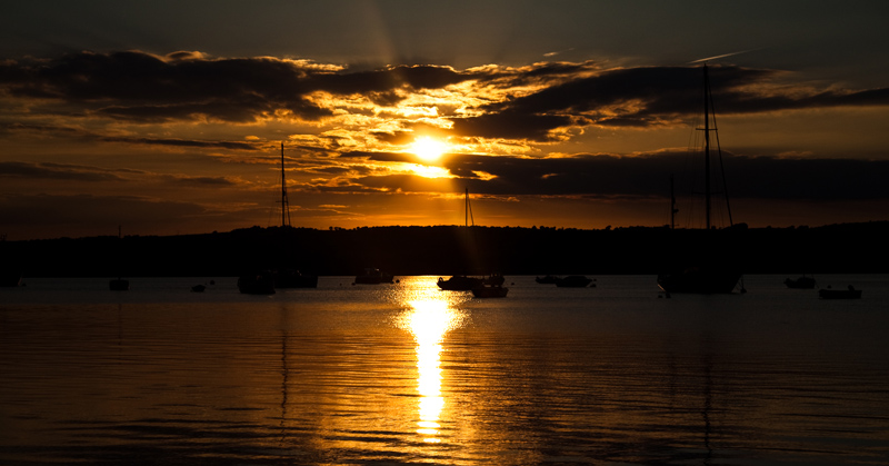 Youghal, zachod slonca