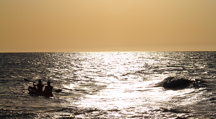 one late afternoon over the sea