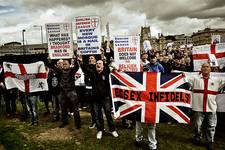 English Defence League manifestacja w Bradford UK 28.08.2010