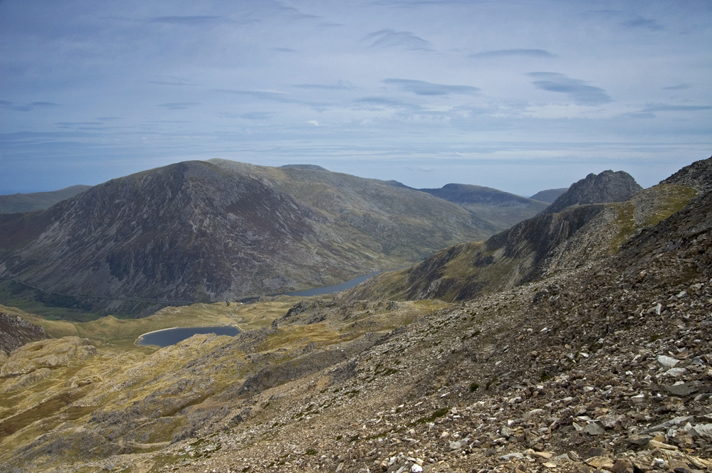 W drodze na Glyder Fawr (999m) - Północna Walia, wrzesień 2010