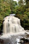 Falls of Clyde and old iron bridge