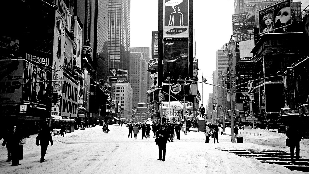 TIMES SQUARE W BURZY ŚNIEŻNEJ...(2)