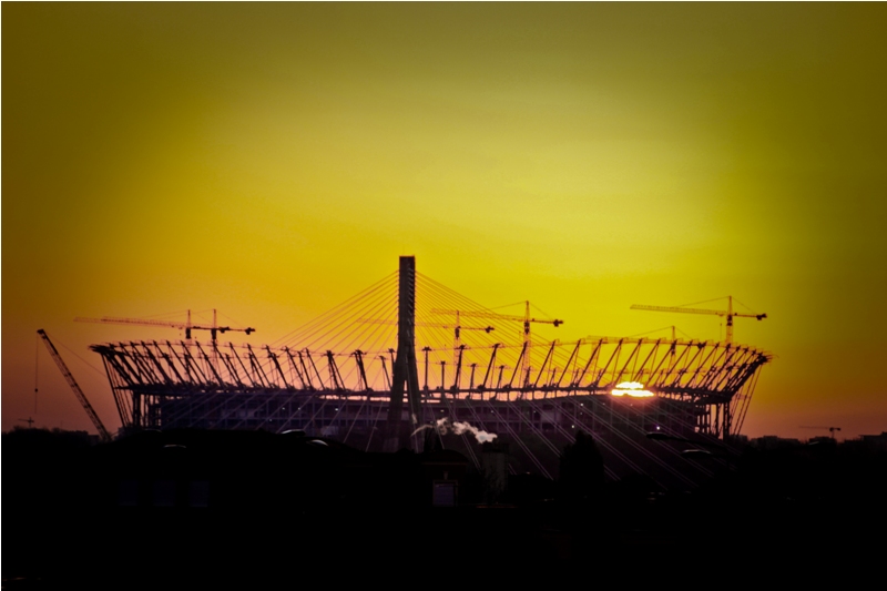 Stadion Narodowy o poranku