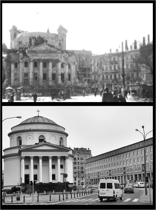 Warszawa - Pl. Trzech Krzyży 1945 - 2010