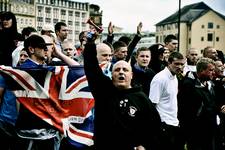 English Defence League manifestacja w Bradford UK 28.08.2010