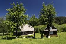 Zabudowania w Bandrowie Narodowym-Bieszczady