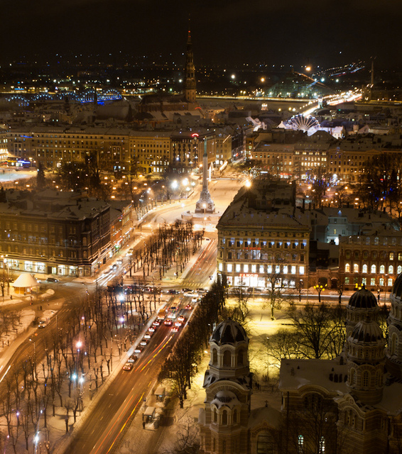 Riga by night