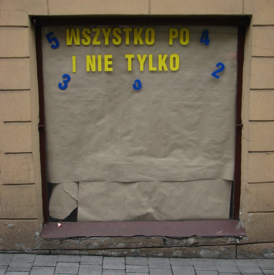 Wszystko po 1,2,3,4,5,6,7,8,9 zł.