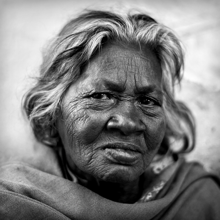 Staruszka z Bodh Gaya