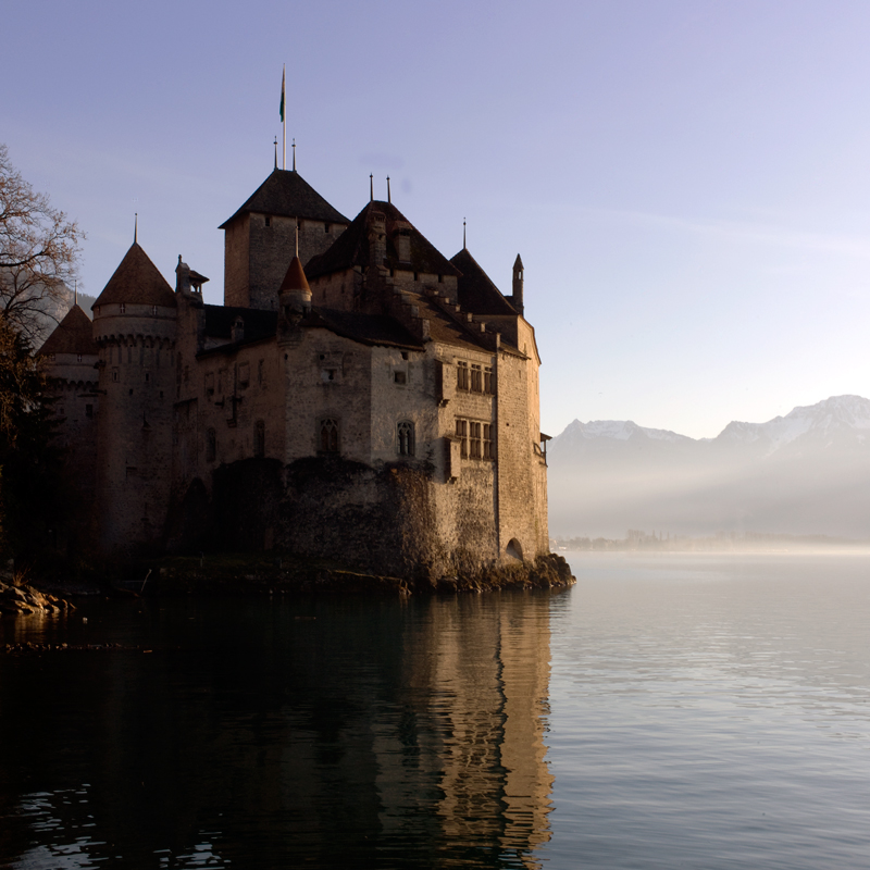 Chillon późnym popołudniem