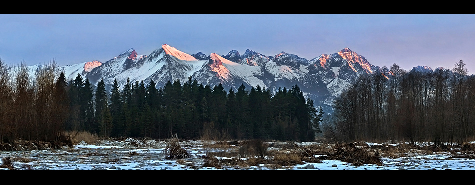 Tatry o zachodzie