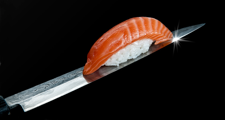 nigiri z łososiem