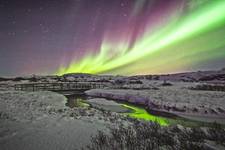 Islandia - Zorza Polarna North Lights Aureola Borealis